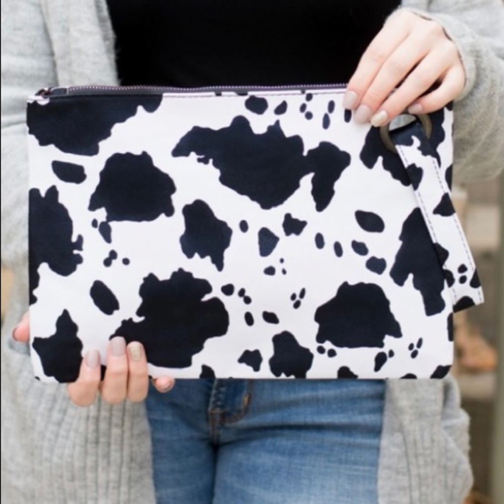 Millie Cow Printed Medium size Hand Purse